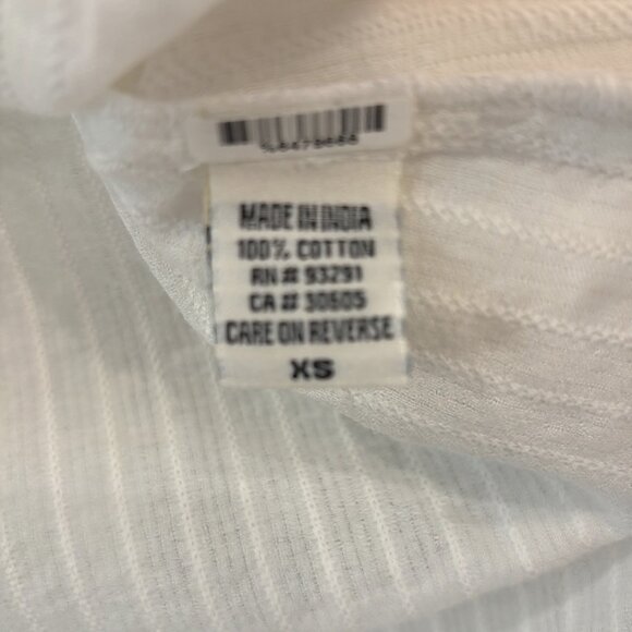 Dylan White Embroidered Button Down Shirt XS - Picture 15 of 16